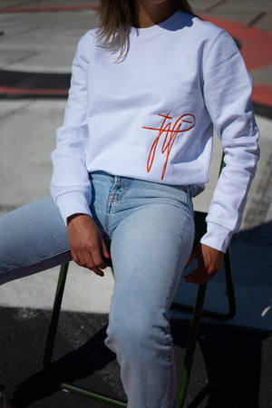 JIP SIGNATURE SWEATER WHITE