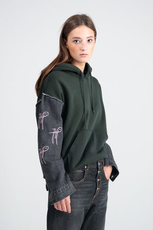 MAYKE HOODIE DENIM GREEN