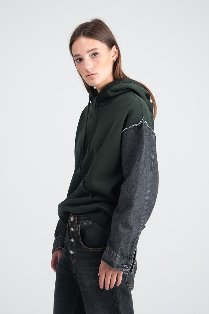 MAYKE HOODIE DENIM GREEN