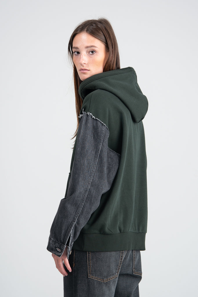 MAYKE HOODIE DENIM GREEN